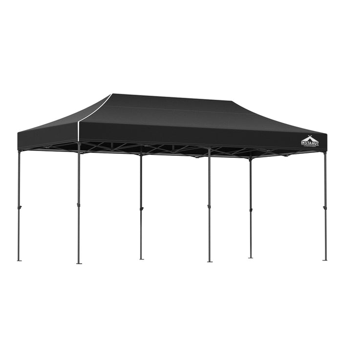 Danoz Outdoors ⛺ Instahut Gazebo Pop Up Marquee 3x6m Folding Tent Wedding Outdoor Camping Canopy Gazebos Shade Black