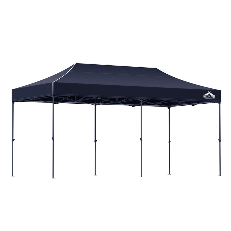 Danoz Outdoors - Instahut Gazebo Pop Up 3x6m w/Base Podx4 Marquee Folding Outdoor Wedding Camping Tent Shade Canopy Navy