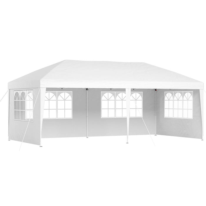 Danoz Outdoors - Instahut Gazebo Pop Up Marquee 3x6m Wedding Party Outdoor Camping Tent Canopy Side Wall White