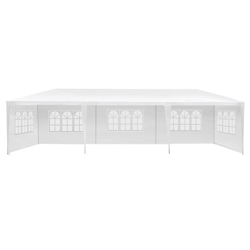Danoz Outdoors - Instahut Gazebo 3x9m Marquee Wedding Party Tent Outdoor Camping Side Wall Canopy 5 Panel White
