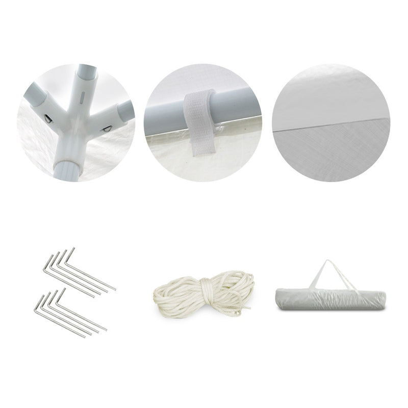 Danoz Outdoors - Instahut Gazebo 3x3m Beach, Wedding Party Marquee Tent Outdoor Event Camping Canopy Shade White - Incl. Delivery