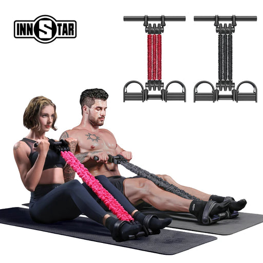 Danoz Direct - INNSTAR Pedal Resistance Bands Sit Up Assistant Pedal Exerciser Abs Muscle Workout Chest Expander Home Gym Fitness Equipment