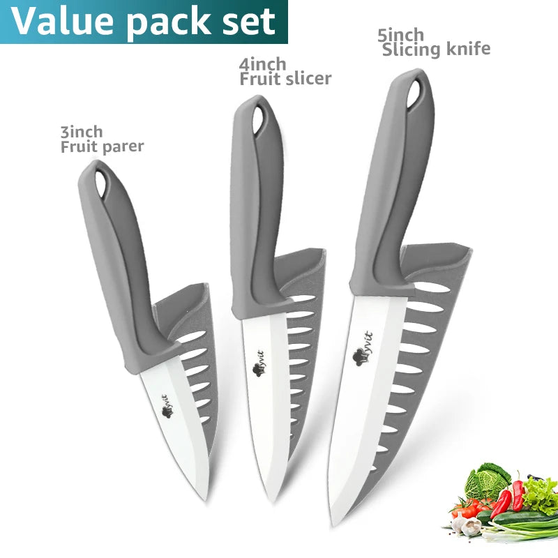 Experience the ultimate in precision and durability with Danoz Direct's Ceramic Knives. Made with white Zirconia blades