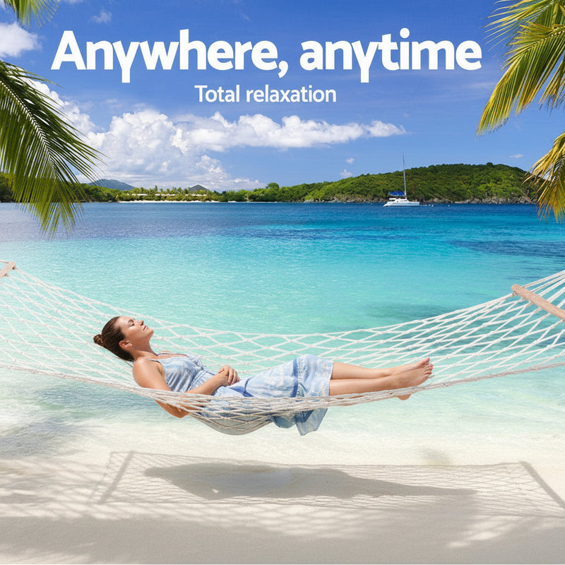 Danoz Direct - Gardeon Hammock Bed Outdoor Chair Camping Hammocks Hanging Mesh