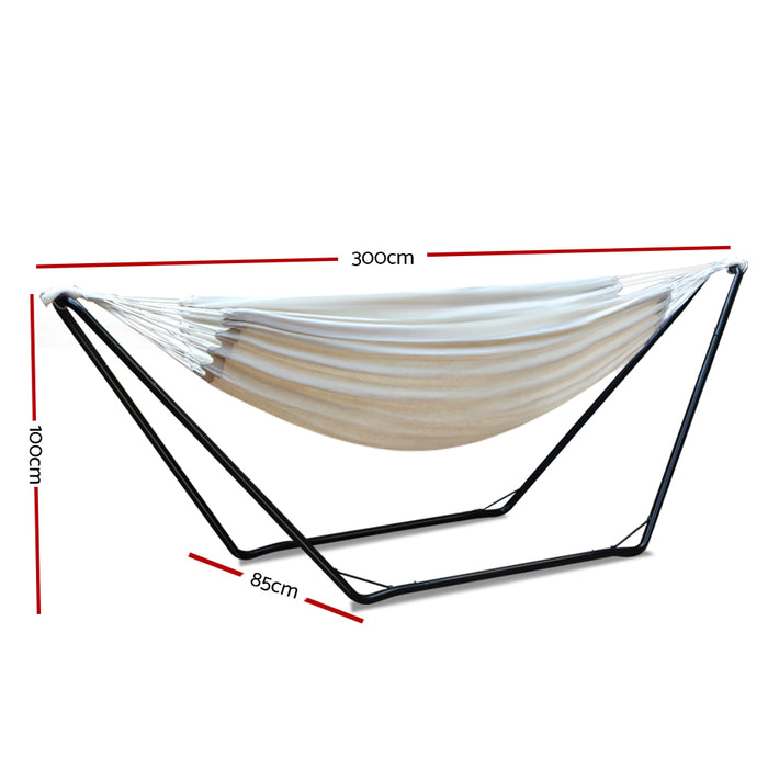 Danoz Direct - Gardeon Hammock Bed with Stand Outdoor Camping Hammocks Steel Frame