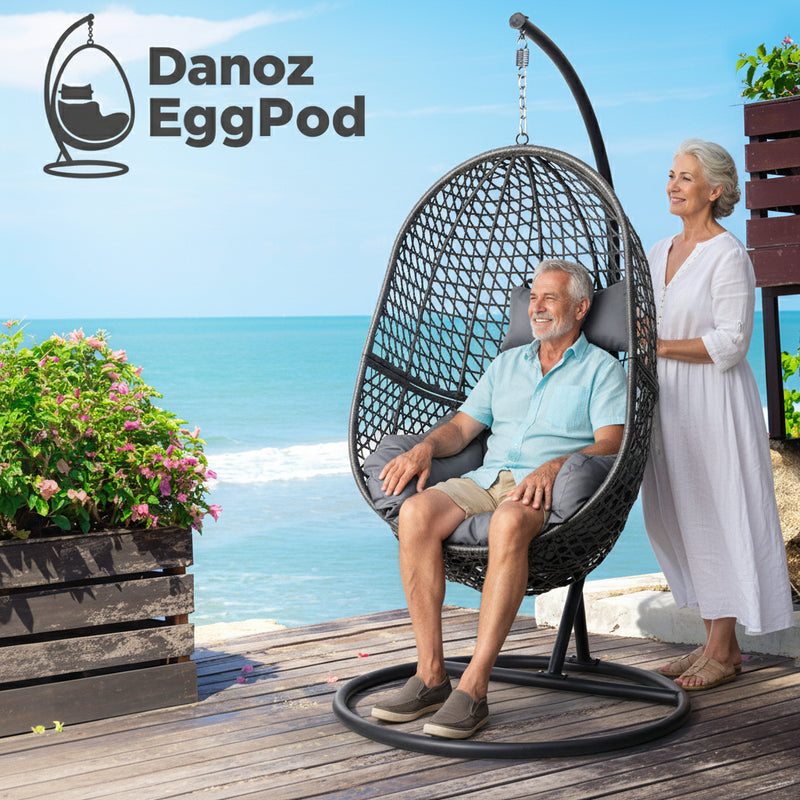 Discover the Danoz Gardeon EggPod Swing Chair your personal escape into comfort and style!