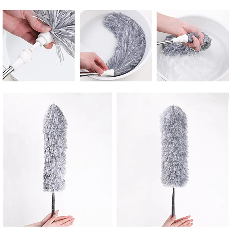 Danoz CleanSmart - DusterMaster(tm) - Up to 2.82M reach, Stainless Steel, Telescopic Magnetic Microfibre Duster - Buy 1 Get 1 More!