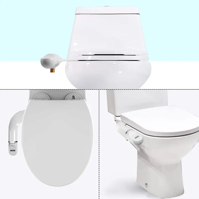 Danoz Exclusive - SOOSI Bidet Slim Design Toilet Seat Bathroom Hygienic Shower Double Nozzle Fresh Water Butt Cleaning Old and Children