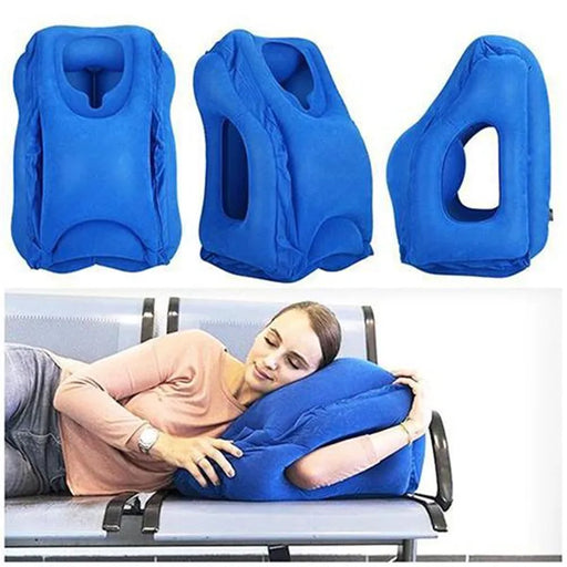 Experience ultimate comfort and convenience with Danoz Direct's Inflatable Travel Sleeping Pillow - Airplanes, Trains, Buses
