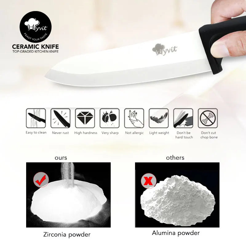Experience the ultimate in precision and durability with Danoz Direct's Ceramic Knives. Made with white Zirconia blades