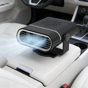 Black car air freshener with LED light on a car's cup holder