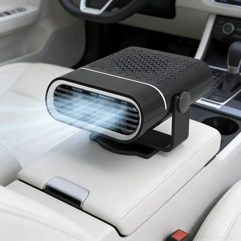 Black car air freshener with LED light on a car's cup holder