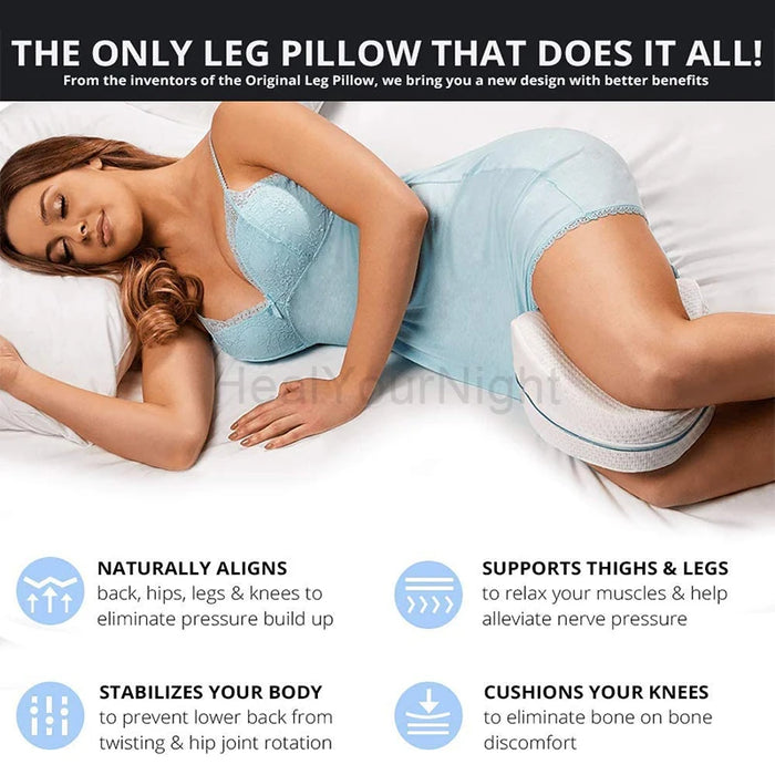 Danoz Direct - SleepRite - Memory Leg Pillow Sleeping Orthopedic Pillow. Sciatica, Back, Hip and Body Joint Pain Relief - Free Post