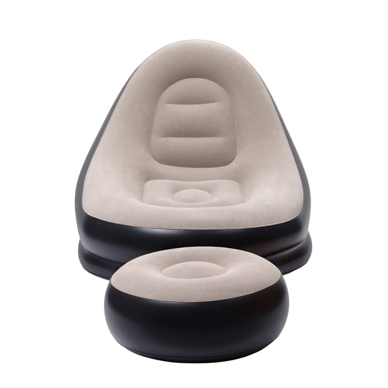 Danoz Gardeon Inflatable Chair with Ottoman Air Sofa Blow Up Air Chair for Camping with Pump