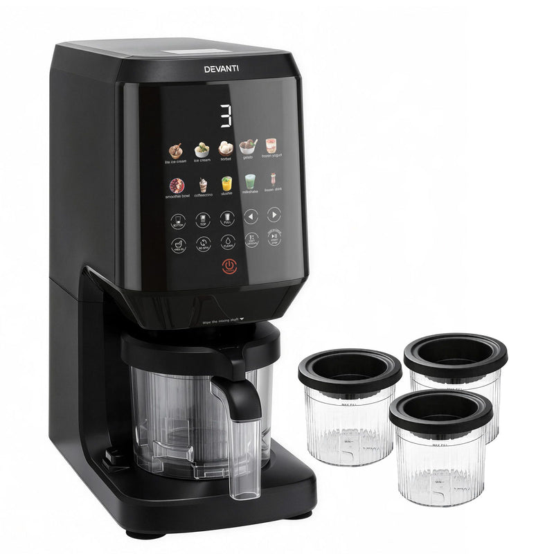 Danoz Icescream Smart - Devanti 10-in-1 Ice Cream Maker Machine Homemade Gelato Sorbet Smart Portion Control Custom Mix-Ins