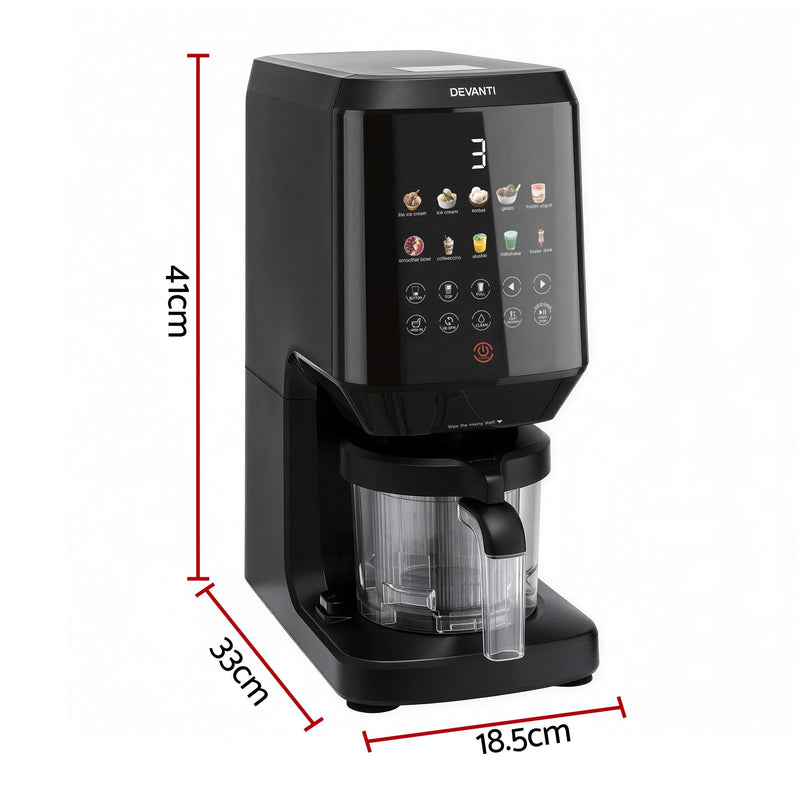Danoz Icescream Smart - Devanti 10-in-1 Ice Cream Maker Machine Homemade Gelato Sorbet Smart Portion Control Custom Mix-Ins