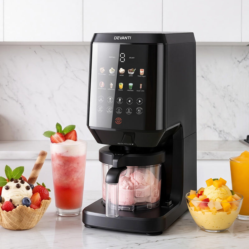 Danoz Icescream Smart - Devanti 10-in-1 Ice Cream Maker Machine Homemade Gelato Sorbet Smart Portion Control Custom Mix-Ins