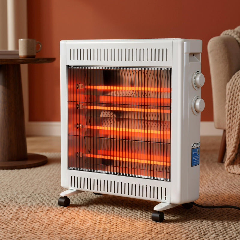 Danoz HeatingSmart - Devanti 2200W Infrared Radiant Heater Portable Electric Space Heating White