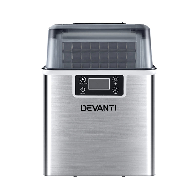 Danoz Appliances - Devanti Ice Maker Machine Commercial Portable Ice Cube Tray Countertop 3.2L