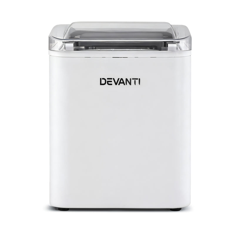 Danoz SmartAppliances, Devanti Ice Maker Machine Portable 12kg Countertop w/Self Cleaning 1.2L White