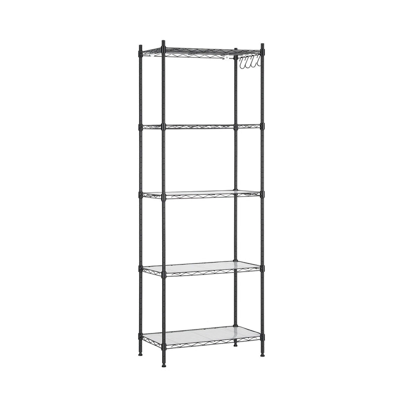 📦 Danoz StoreSmart | Artiss 5-Tier Metal Kitchen Rack Shelf | 55x30x150cm | 50kg Per Tier | Adjustable | Black