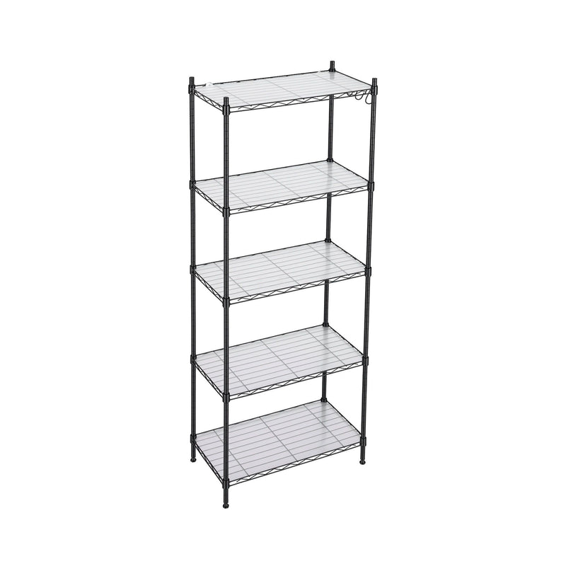 📦 Danoz StoreSmart | Artiss 5-Tier Metal Kitchen Rack Shelf | 55x30x150cm | 50kg Per Tier | Adjustable | Black
