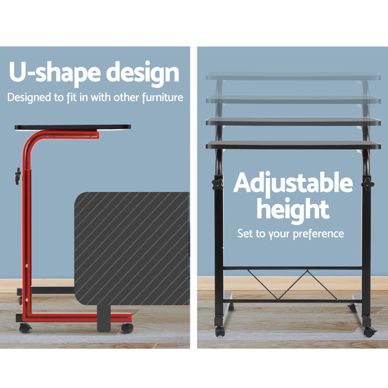 Danoz Furniture - Artiss Laptop Desk Table Adjustable 60CM Black - Free Postage