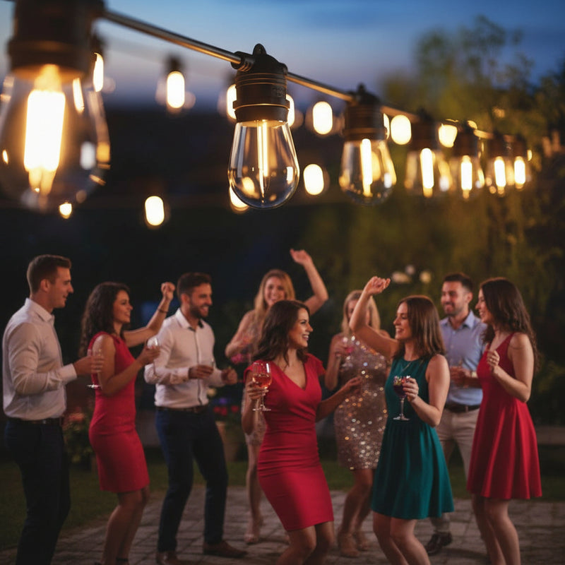 Danoz Xmas🎅 14m Festoon Lights Christmas Fairy String Lights Outdoor Party Garden Decor