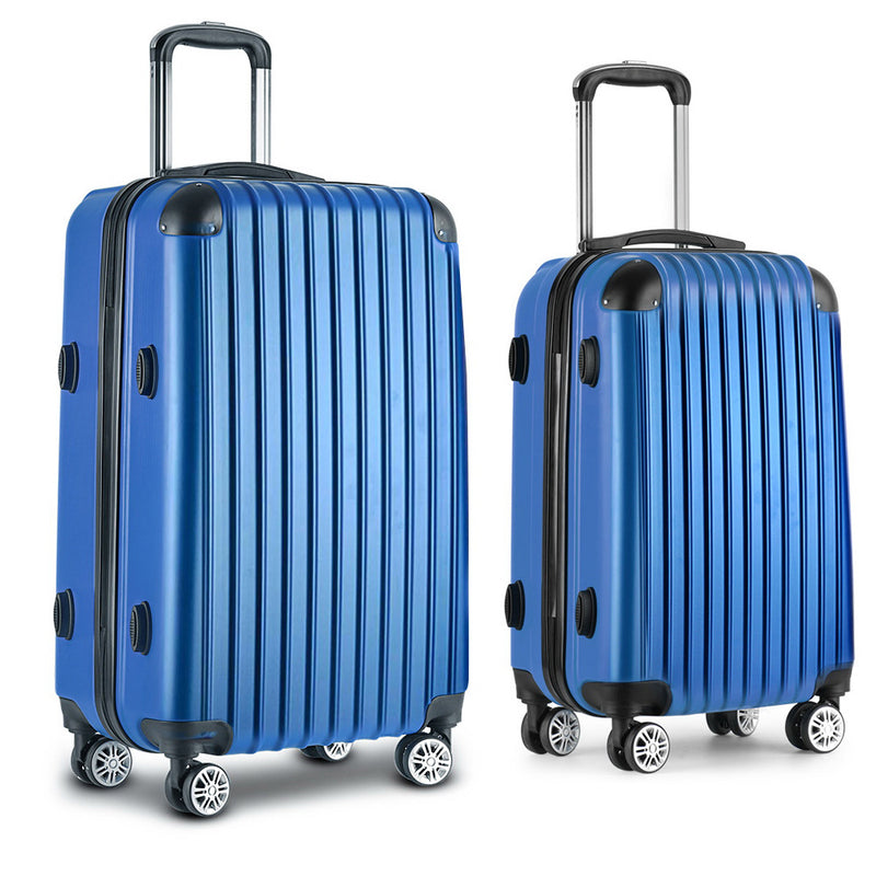 ✈️ Danoz TravelSmart | Wanderlite 2-Piece Hard Shell Luggage Set | 20" + 28" | TSA Lock | 360° Spinner | ABS | Carry-On & Check-In | Blue | 1 Year Warranty ✨