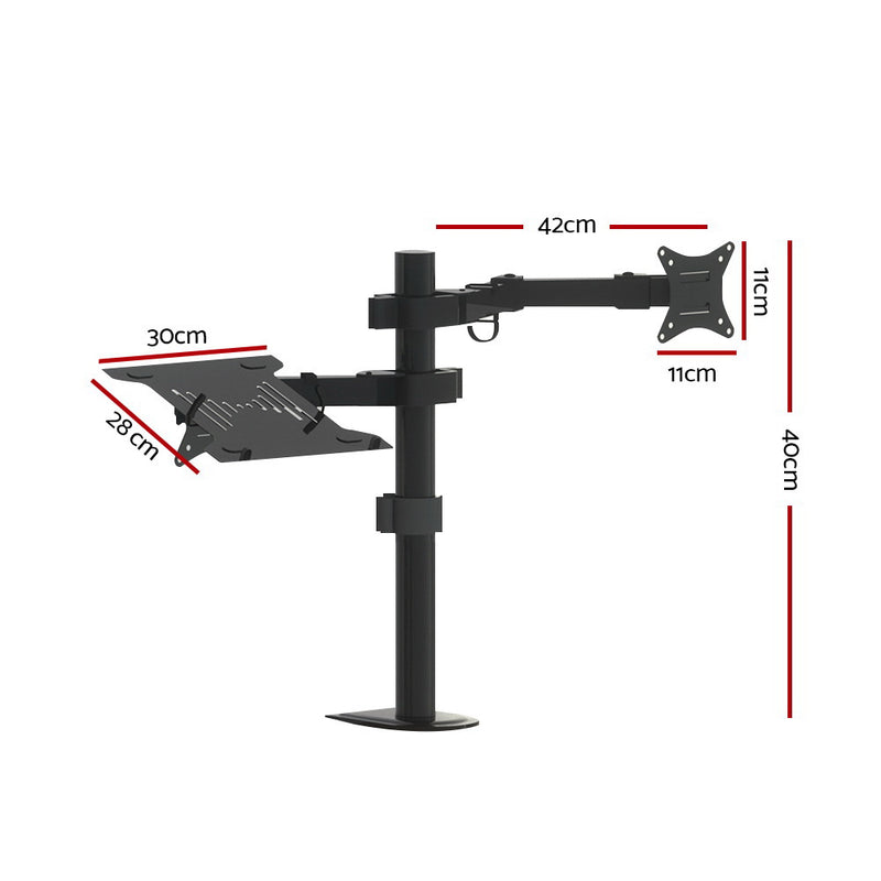 Danoz Smart - Artiss dual Monitor Arm Desk Mount Laptop Tray