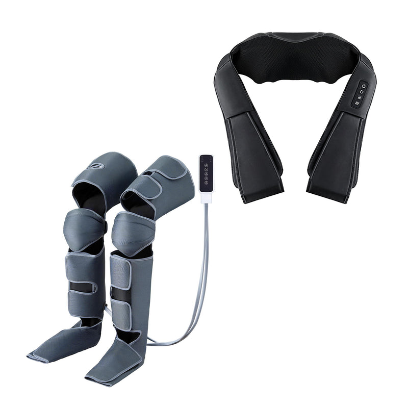 Danoz MassageSmart - USB Rechargeable Electric Leg Foot Massager Air Wrap With Free Gift - Shiatsu Neck Massager with Heating