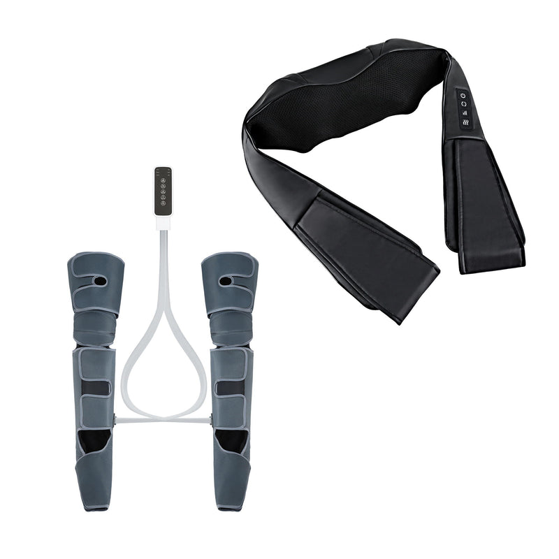 Danoz MassageSmart - USB Rechargeable Electric Leg Foot Massager Air Wrap With Free Gift - Shiatsu Neck Massager with Heating