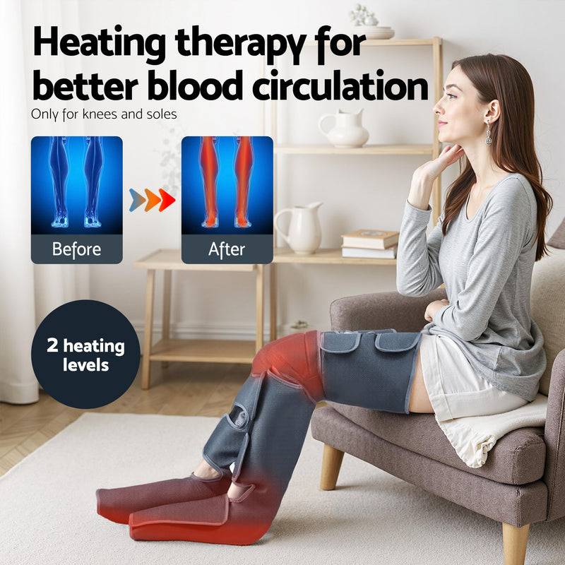 Danoz MassageSmart - USB Rechargeable Electric Leg Foot Massager Air Wrap With Free Gift - Shiatsu Neck Massager with Heating