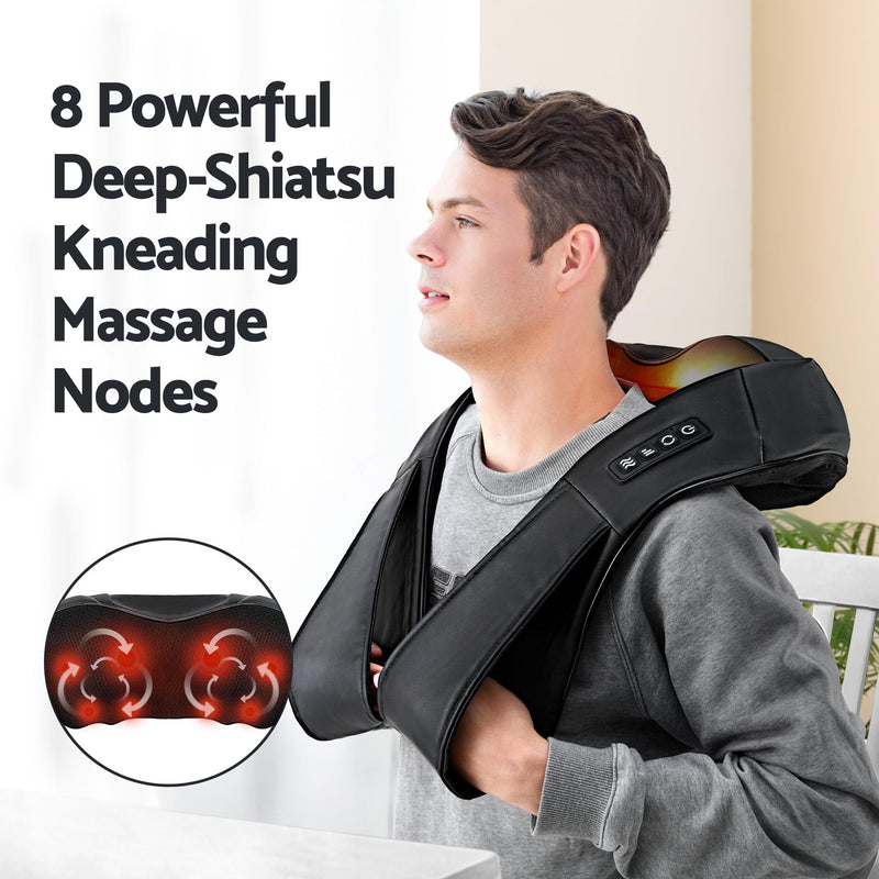 Danoz MassageSmart - USB Rechargeable Electric Leg Foot Massager Air Wrap With Free Gift - Shiatsu Neck Massager with Heating