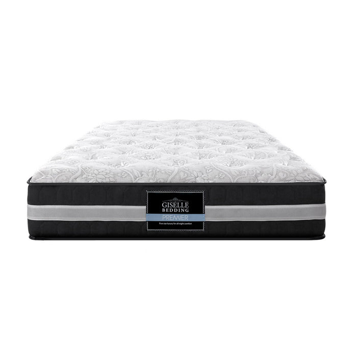 Relaxation and bliss with Danoz Direct Giselle Bedding 30cm Mattress. Featuring 400GSM Microfibre Bamboo Quilt Super King