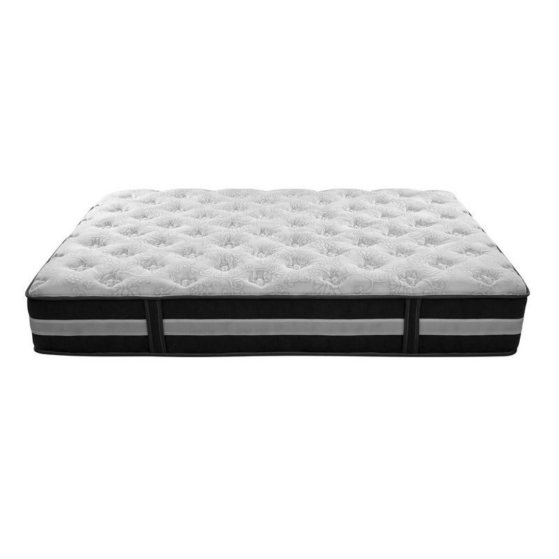 Relaxation and bliss with Danoz Direct Giselle Bedding 30cm Mattress. Featuring 400GSM Microfibre Bamboo Quilt Super King