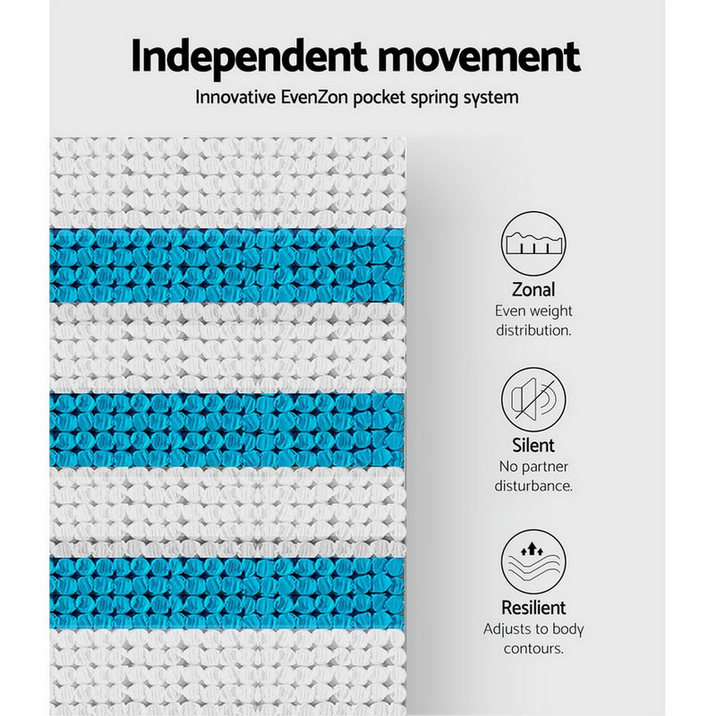 Relaxation and bliss with Danoz Direct Giselle Bedding 30cm Mattress. Featuring 400GSM Microfibre Bamboo Quilt Super King