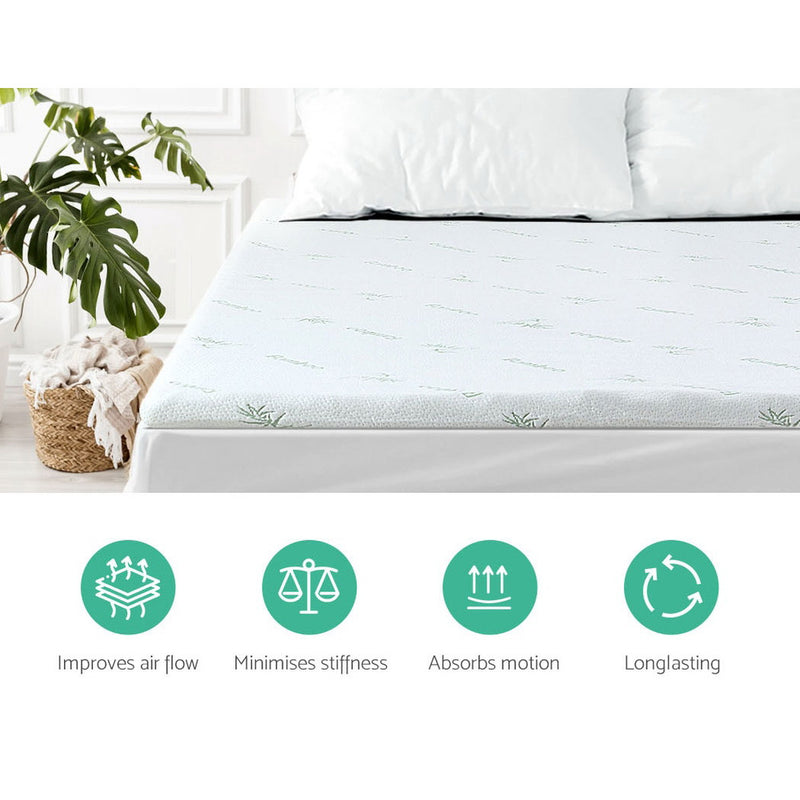 Danoz Beddings - Giselle Bedding Memory Foam Mattress Topper 11-Zone 8cm Queen