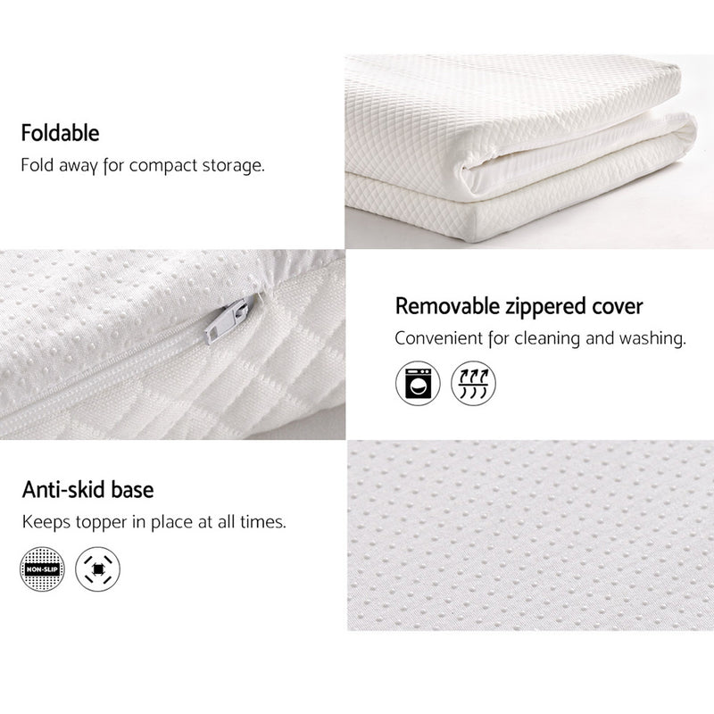 Danoz Direct - Giselle Bedding Memory Foam Mattress Topper 8cm Single