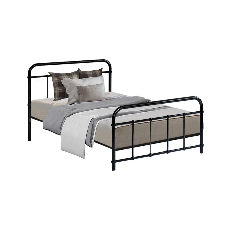 Danoz Bedrooms 🛏️ Artiss Bed Frame Metal Frames LEO - Single (Black) - Incl. Postage