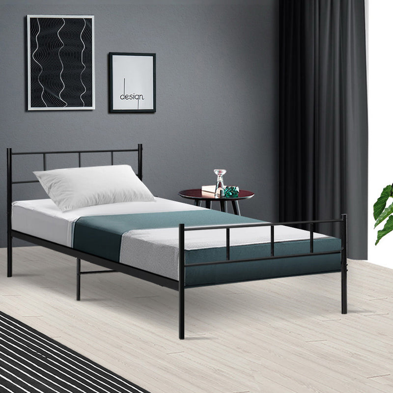 Danoz Bedrooms 🛏️ Artiss Bed Frame Single Metal Bed Frames SOL - Incl. Postage