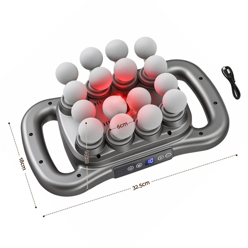 💪 Danoz MassageSmart | Everfit Cordless Back & Body Massager Pad | 16 Nodes | 20 Intensities | Red Light | 35mm Deep Impact | USB-C | 1 Year Warranty ✨