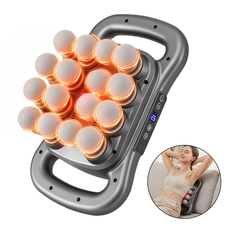💪 Danoz MassageSmart | Everfit Cordless Back & Body Massager Pad | 16 Nodes | 20 Intensities | Red Light | 35mm Deep Impact | USB-C | 1 Year Warranty ✨