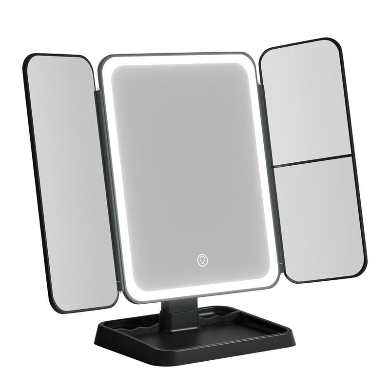 Danoz Direct - Embellir LED Makeup Mirror Tri-fold Lighted Vanity Mirrors 1X2X3X Magnifications