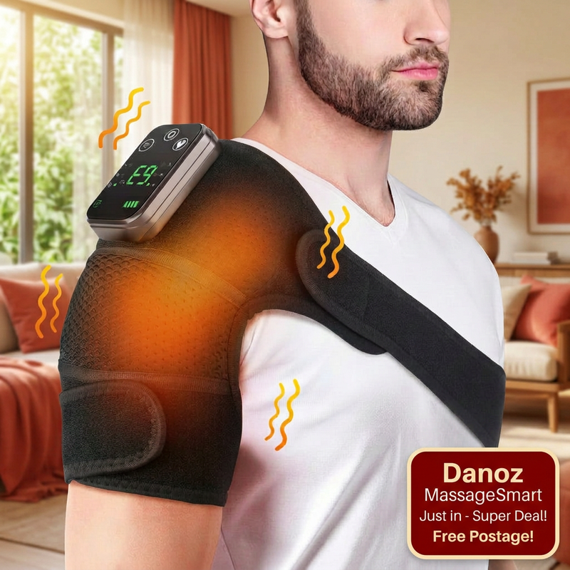 🦴 Danoz MassageSmart | Heating Shoulder & Knee Massager | Heat + Vibration | 3 Levels | USB Rechargeable | Free Postage!