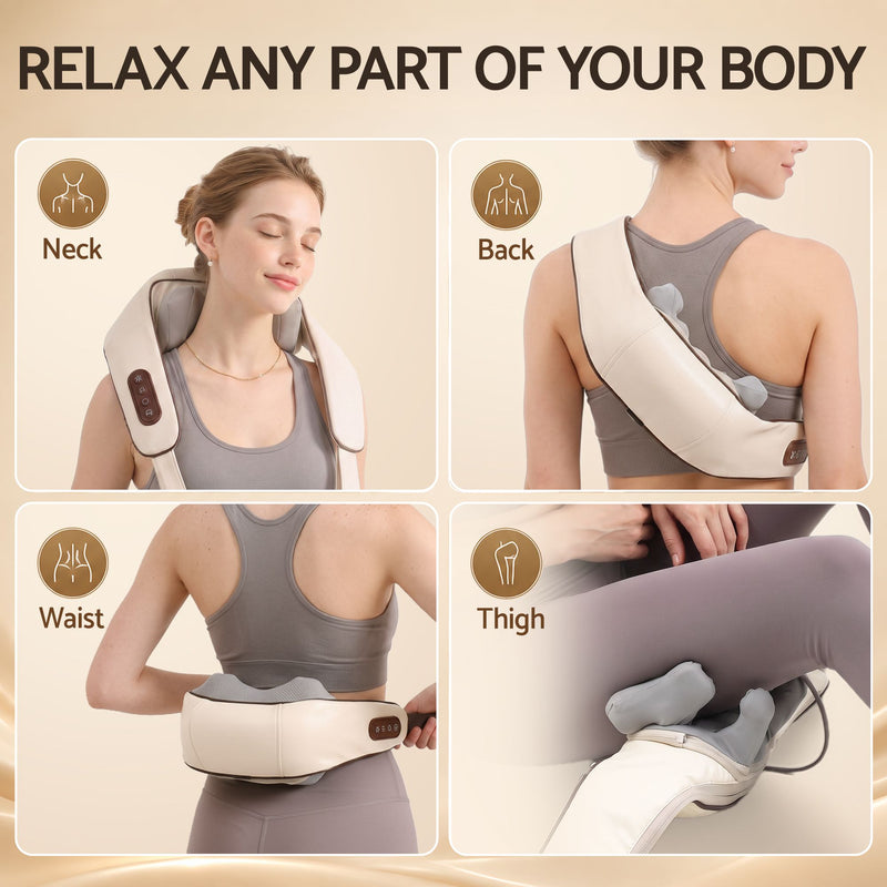 💪 Danoz MassageSmart | Livemor Cordless Wearable Neck & Shoulder Massager | 3D Kneading | Heat | 3 Modes | Hands-Free | USB-C | 1 Year Warranty ✨