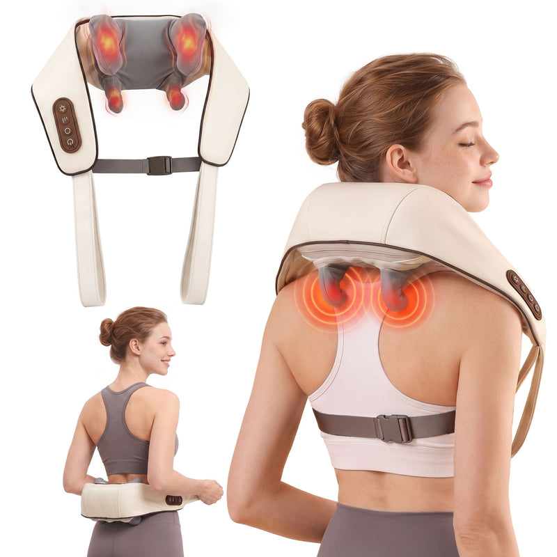 💪 Danoz MassageSmart | Livemor Cordless Wearable Neck & Shoulder Massager | 3D Kneading | Heat | 3 Modes | Hands-Free | USB-C | 1 Year Warranty ✨