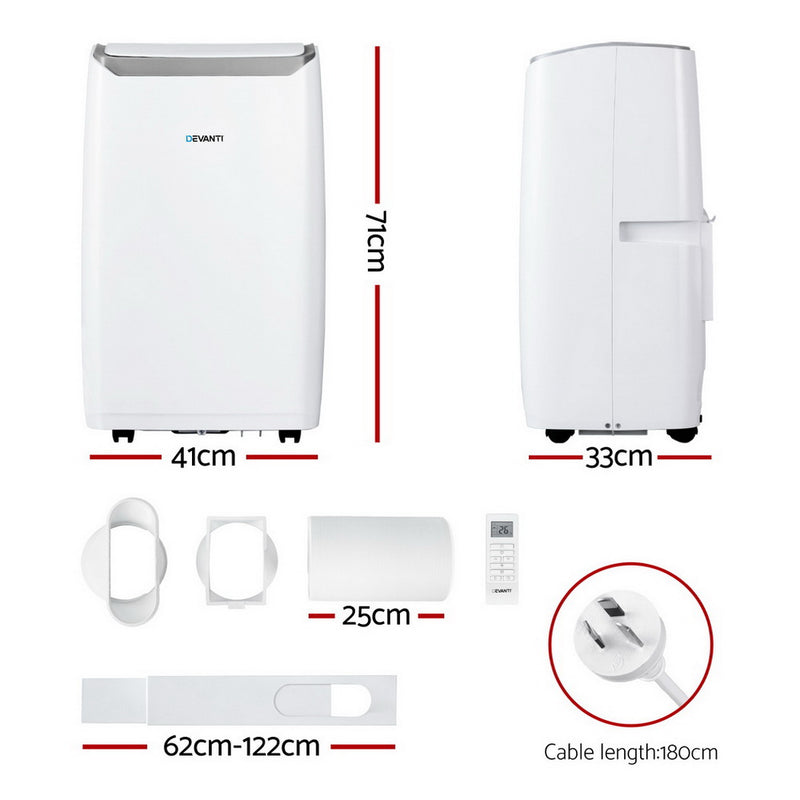 Danoz Aircon - Devanti Portable Air Conditioner Dehumidifier Fan 14000BTU