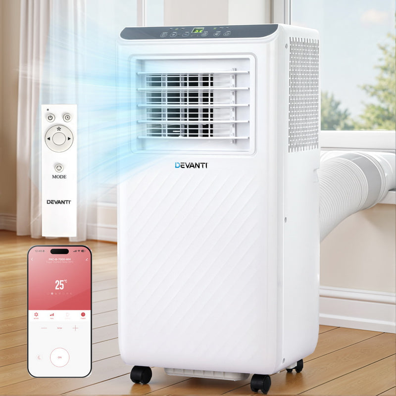 Danoz Aircon - 3-in-1 Devanti Portable Air Conditioner Dehumidifier Fan 7000BTU