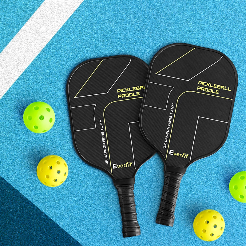 Danoz Sports - Everfit 2PCS Pickleball Paddles Set Outdoor Pickle Balls Rackets with Cover Bag Training